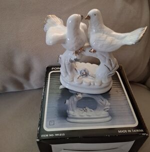 White Ceramic Dove Figurine